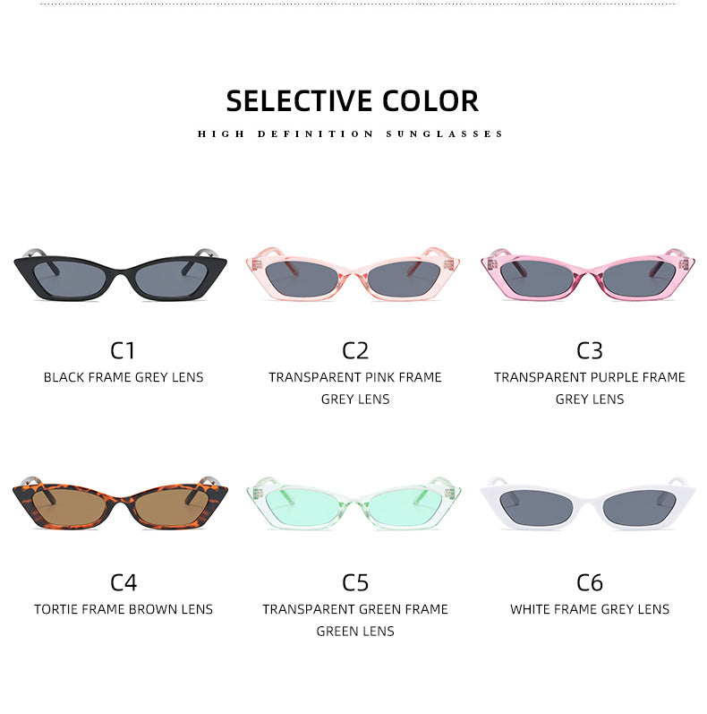 Damen modische Cat-Eye Sonnenbrille mit transparentem Rahmen Brehn