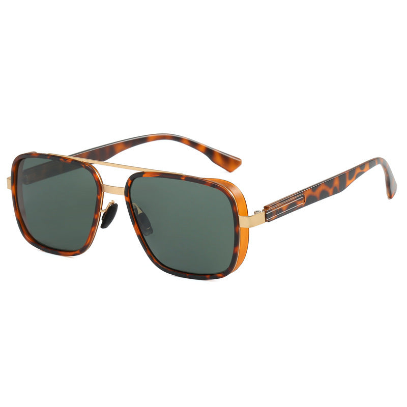 Damen elegante quadratische Sonnenbrille mit hochwertigem Metallrahmen Brehn