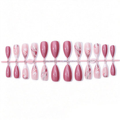 Elegantes florales Stiletto-Nagelkunst-Set Brehn