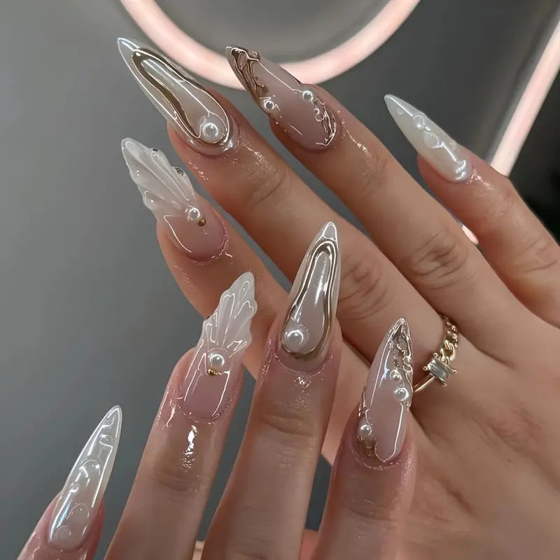 Premium dekorative Press-On Nagelverlängerungen Brehn