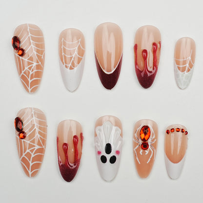 Themenbezogenes Halloween Press-On Nagelkunstset
