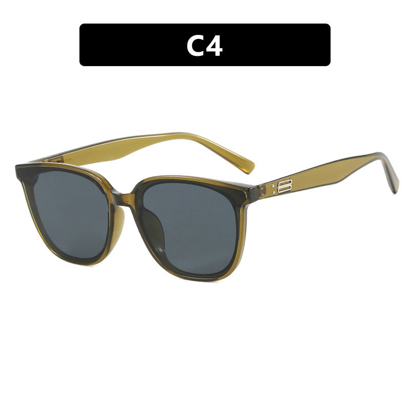Damen elegante Sonnenbrille mit trendigem Transparent-Rahmen Brehn