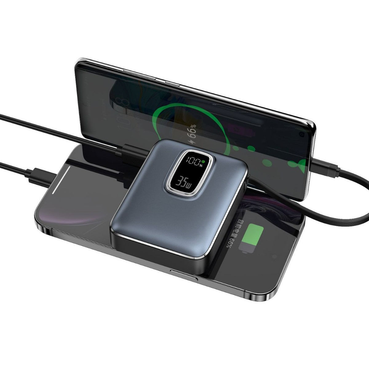 Tragbare Powerbank mit Integrierter Led-Anzeige und Schnellladefunktion Brehn