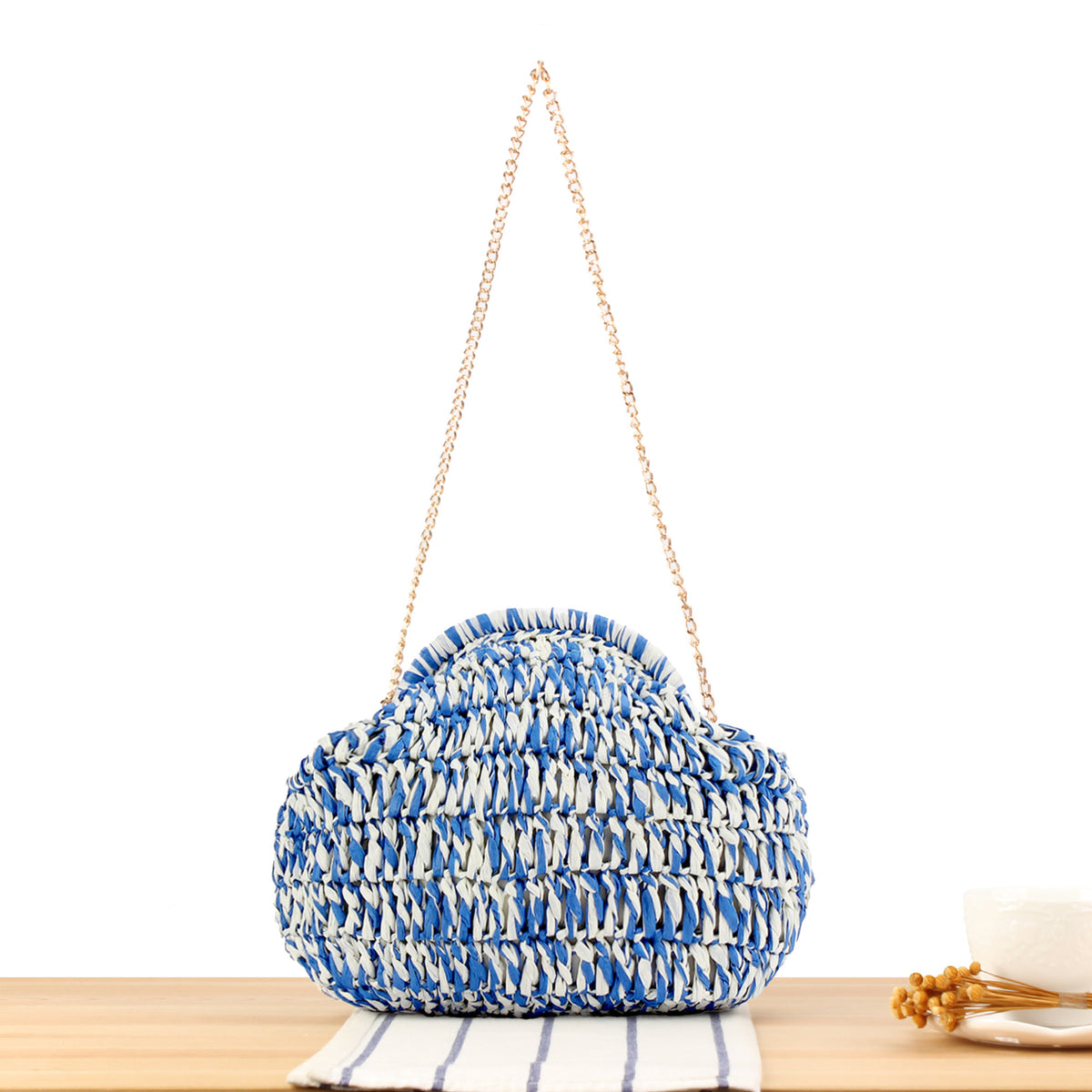 Schultertasche mit Einzigartigem Wellenmuster Brehn