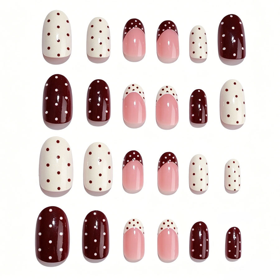 Chic Polka Dot Nagelkunst Set Brehn