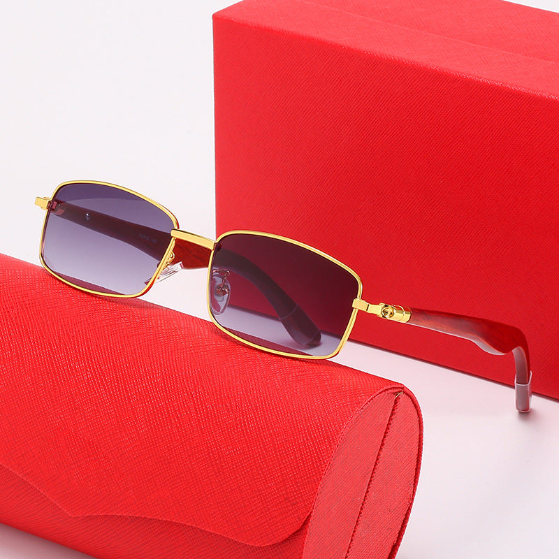 Damen modische Sonnenbrille mit luxuriösem Metallrahmen und UV-Schutz Brehn