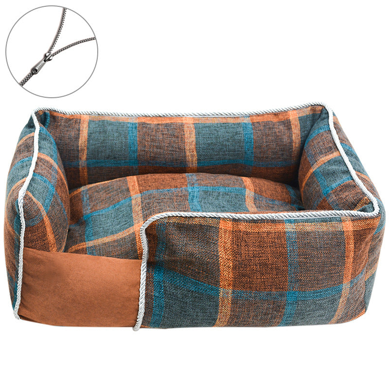 Gemütliches Plaid Hundebett