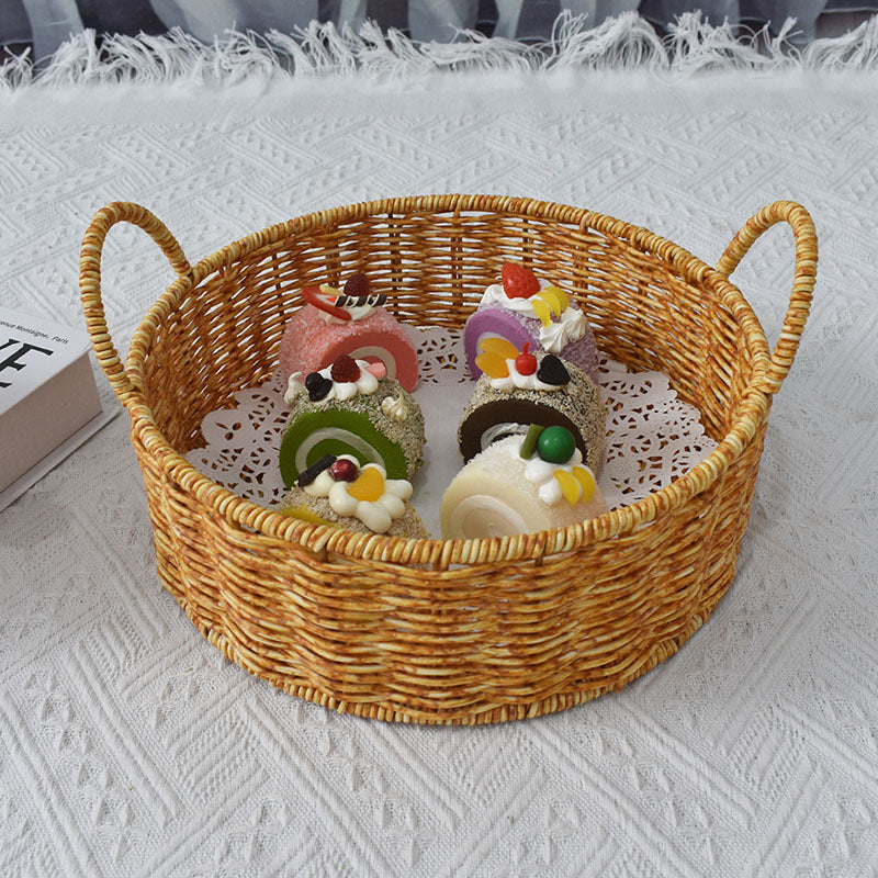 Handgefertigte natürliche Rattan-Aufbewahrungskörbe Set Brehn