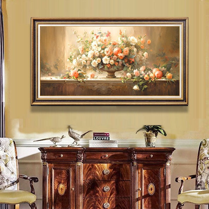 Vintage Blumen Ge gerahmte Wanddekoration