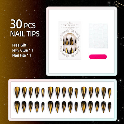 Metallic Glamour Press-On Nail Set