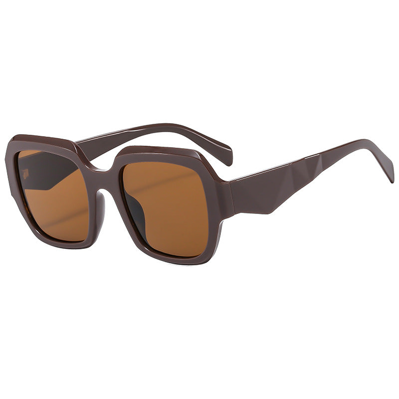 Damen Modische quadratische Sonnenbrille mit polygonalem Rahmen Brehn
