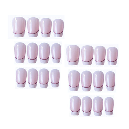 Elegante Franse Tipp Acryl Nagelkunst