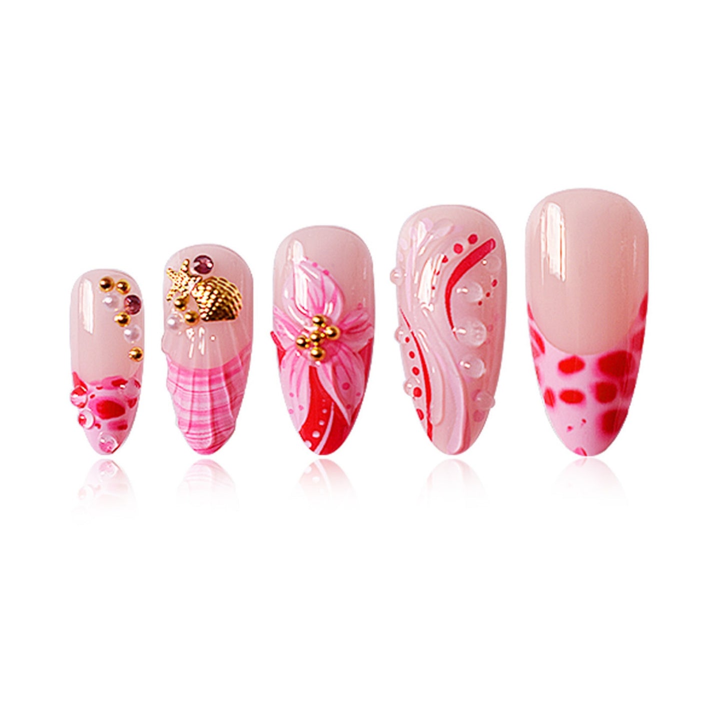 Dekorative Stiletto Nagelkunst Extensions Brehn