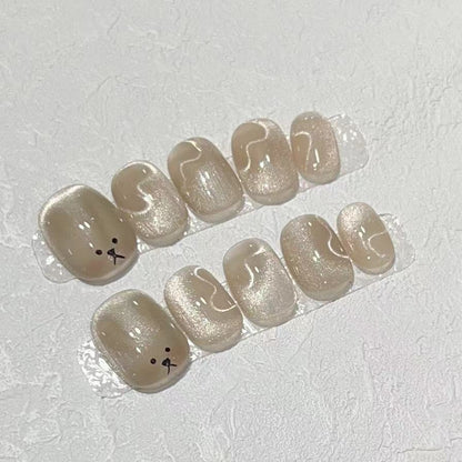 Verspieltes tierisches Druck-Nagelset Brehn