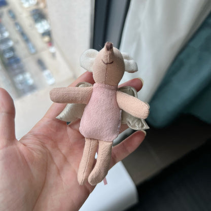 Miniatur Leinen Maus Komforter Plüsch Schlüsselanhänger