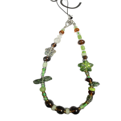 Beaded Floral Charm Telefon Halsband Brehn