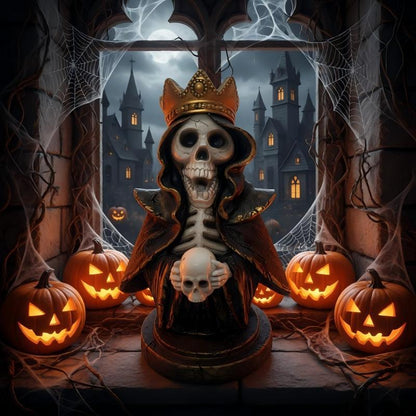 Dekorative Totenkopfstatue Brehn