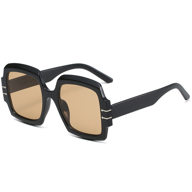 Damen Modische Oversized-Sonnenbrille mit animalischem Muster Brehn