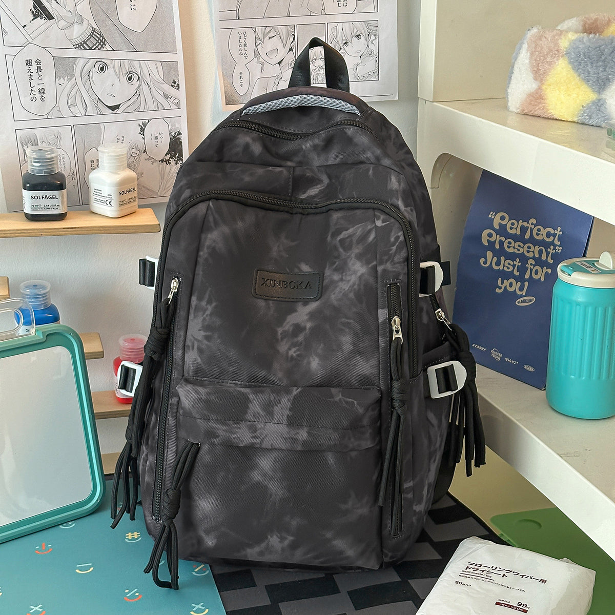 Trendige Marmor-Muster-Rucksack Brehn