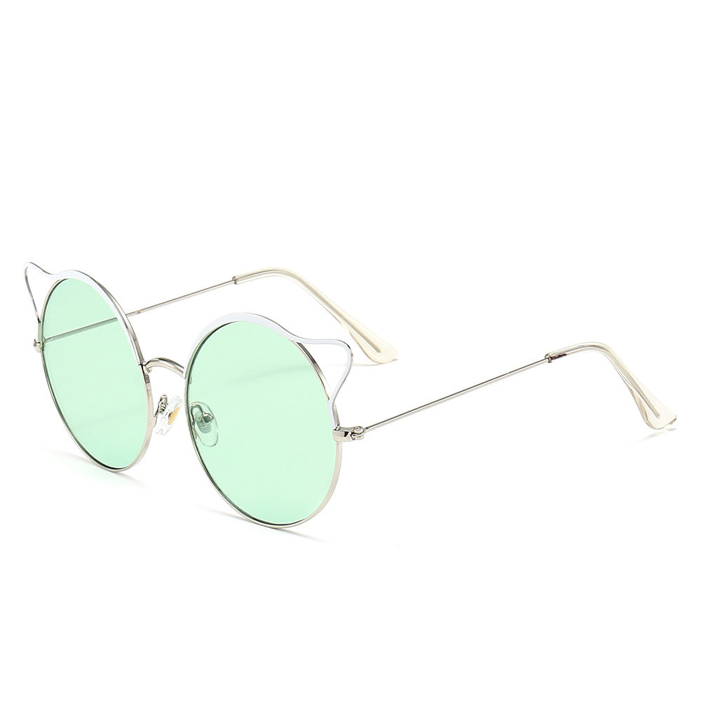 Modische Cat-Eye Sonnenbrille mit Verspiegelten Gläsern Brehn