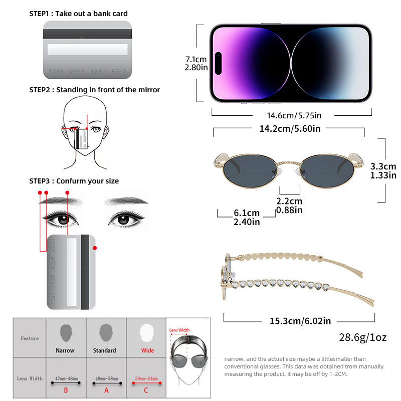 Modische Sonnenbrille mit Ovalem Rahmen und Luxuriösem Akzent Brehn