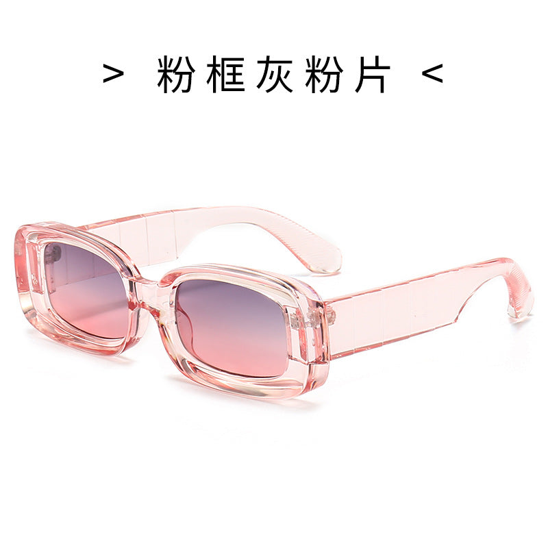 Damen Quadratische Sonnenbrille mit transparentem Rahmen Brehn