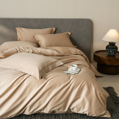 Umkehrbare Micro-Satin Bettbezug Set mit verdecktem Verschluss & Eckenbindungen