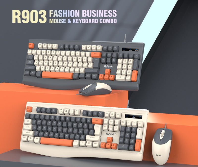 Verdrahtetes ergonomisches mechanisches Tastatur- und Mausset Brehn