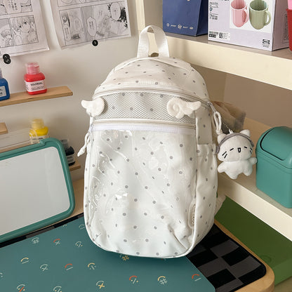 Transparenter Punktmuster-Rucksack Brehn
