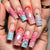 Tropisch vom Ozean inspiriertes Press-On Nagelset Brehn