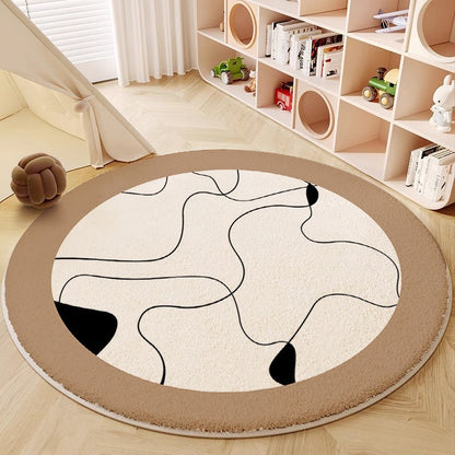 Abstract Circular Area Rug Brehn