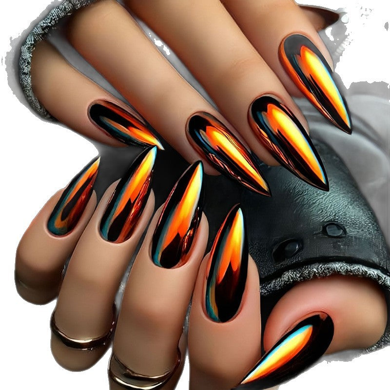 Glänzende Stiletto Nagelkunst Brehn