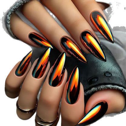 Glänzende Stiletto Nagelkunst Brehn