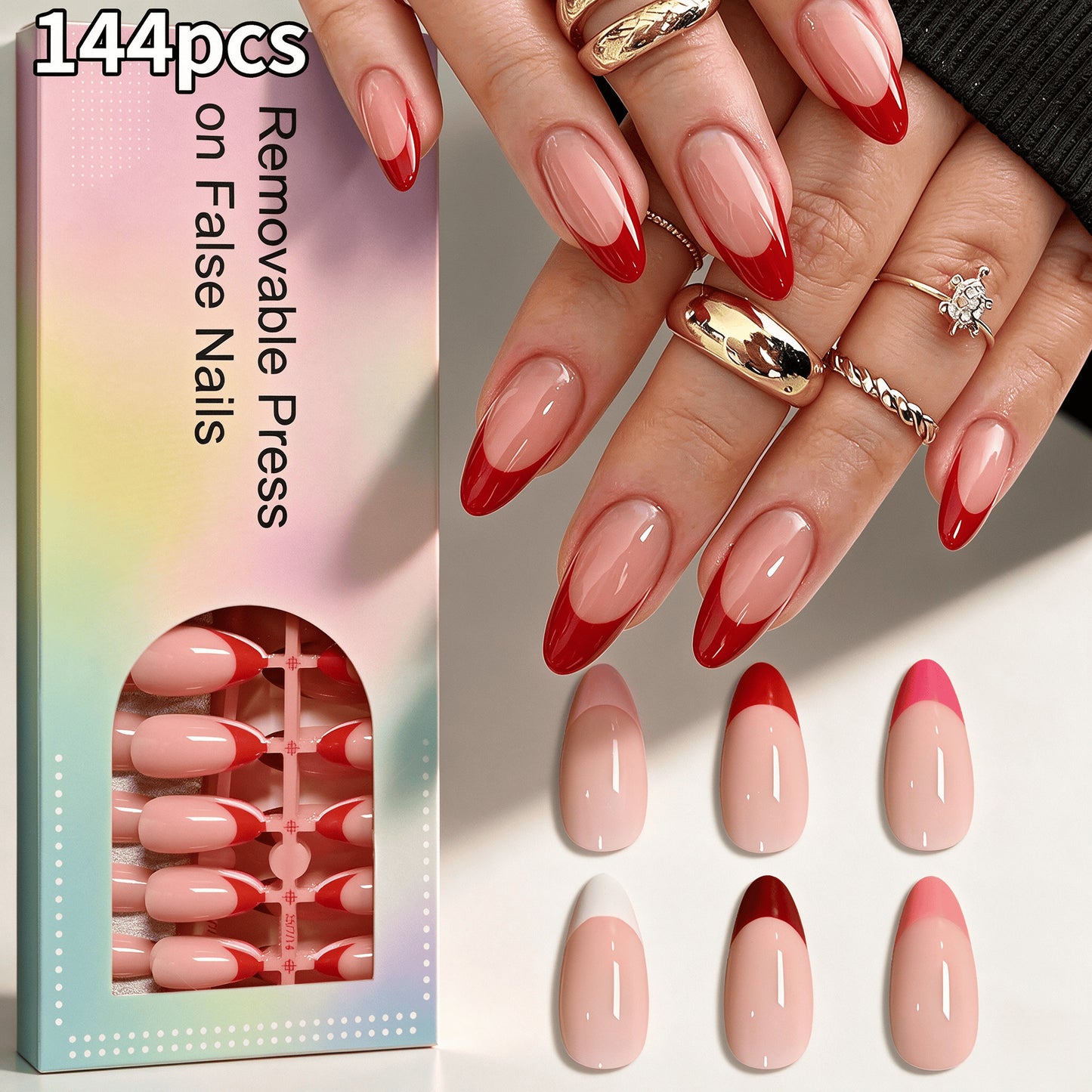 Premium Abnehmbares Press-On-Nagelset Brehn