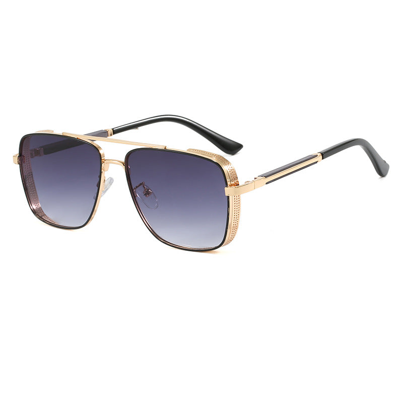 Damen modische quadratische Sonnenbrille mit luxuriösen Metallakzenten Brehn