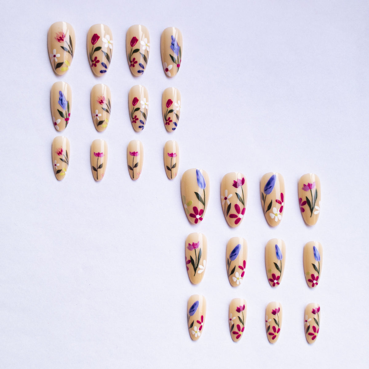 Florale Kunst Nageldekor Set