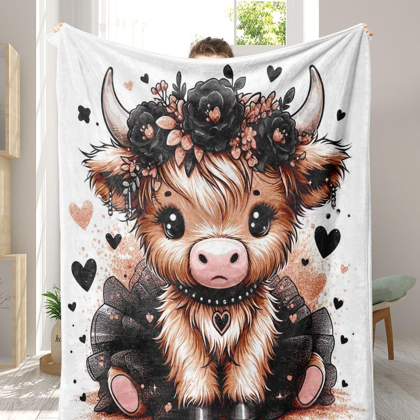 Künstlerisch von Schmetterlingen inspirierte Fleecedecke