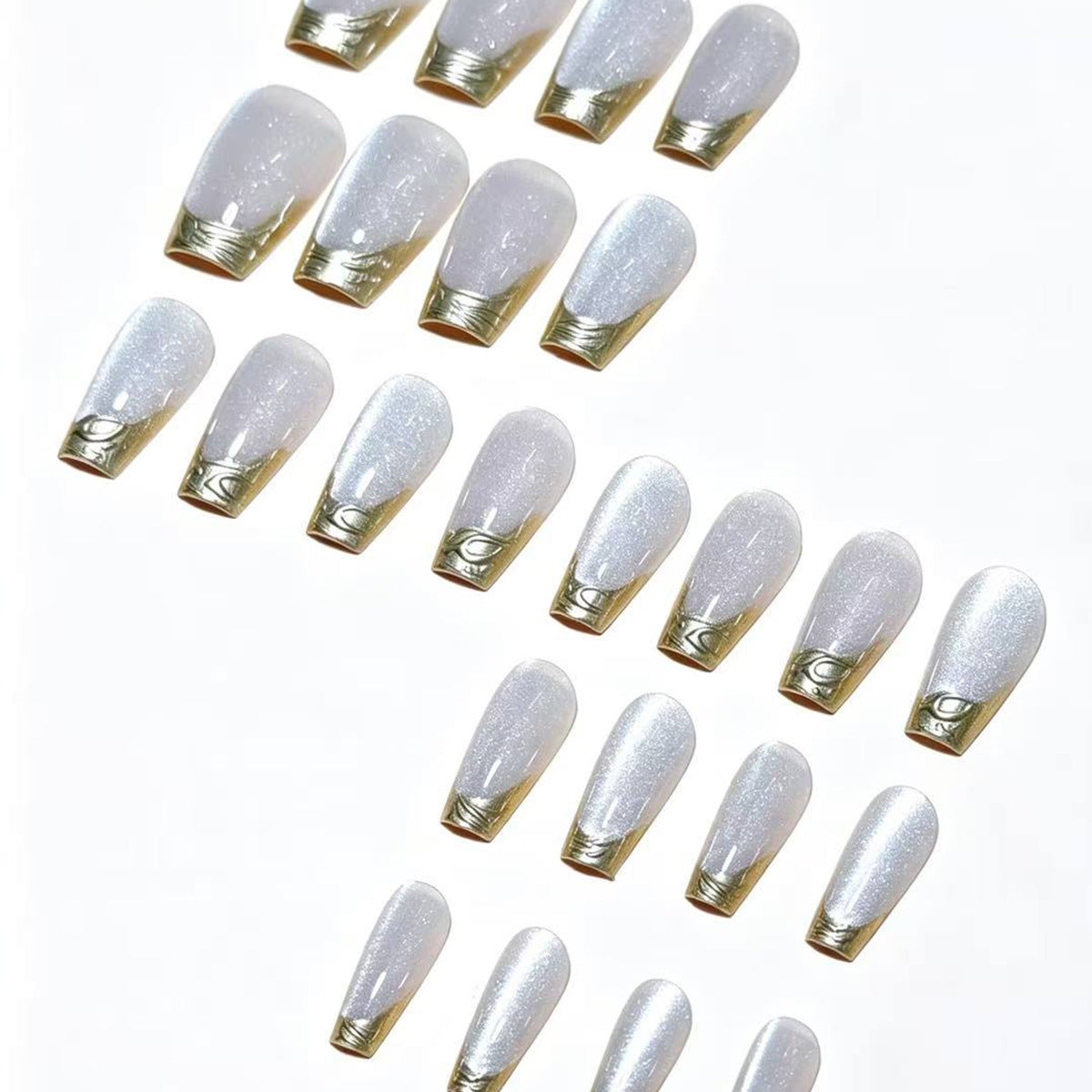 Elegantes French Tip Press-On Nagelset Brehn 1787380647