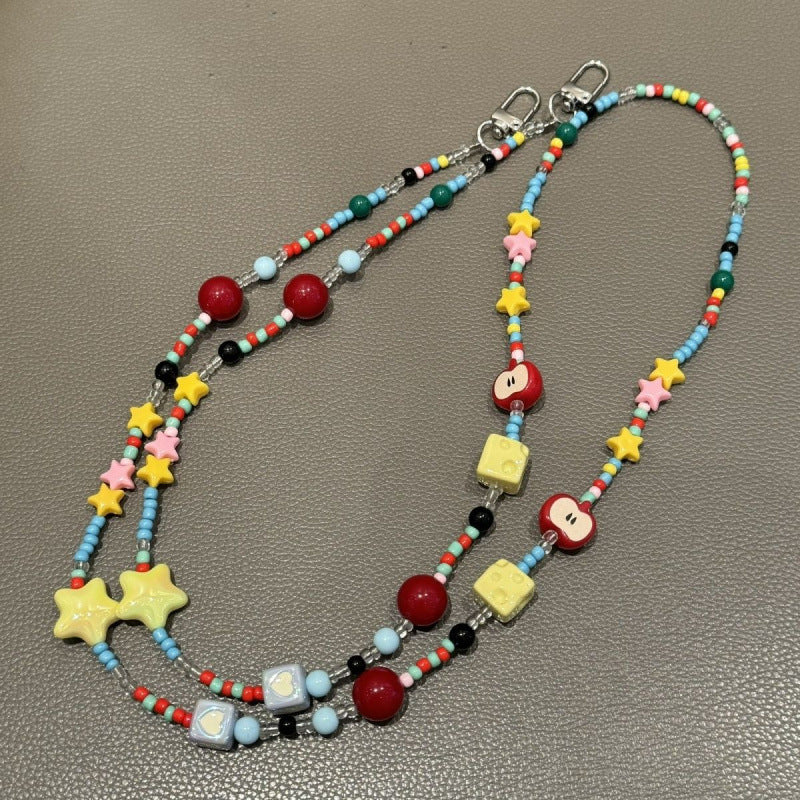 Bunte Perlenbrille Kette Brehn