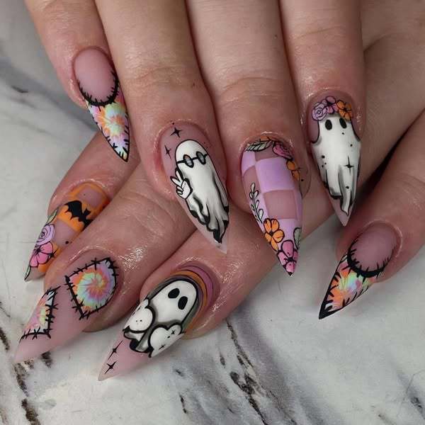 Künstlerisches Halloween-Themen-Nagel-Set Brehn