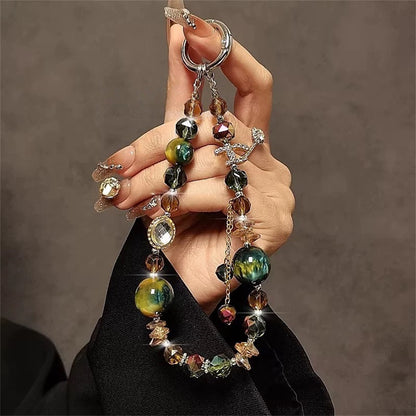 Stylischer Perlen-Schlüsselanhänger Halter Brehn