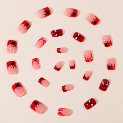 Spider Web Halloween Nagelkunst Erweiterungen Brehn