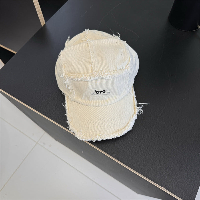 Männer's Distressed Denim Snapback Cap Brehn