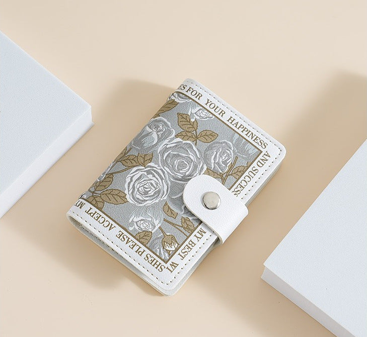 Elegante Rose Druck Geldbörse Brehn