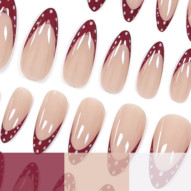 Dekorative French Tip Acrylnagelverzierungen Brehn