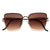 Damen modische quadratische Sonnenbrille mit graduiertem Gläsern Brehn