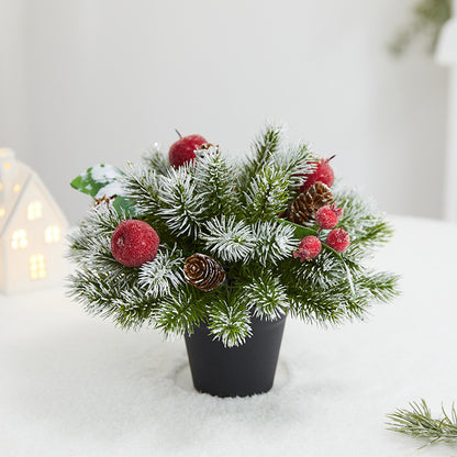 Künstlicher schneebedeckter Kieferntischschmuck