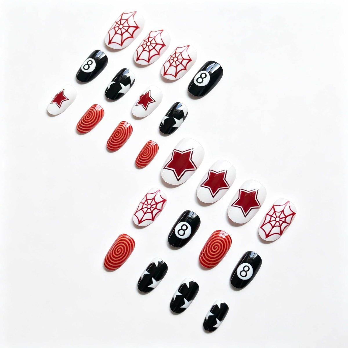 Künstlerisches Spider- und Stern-Nagelkunst-Kit
