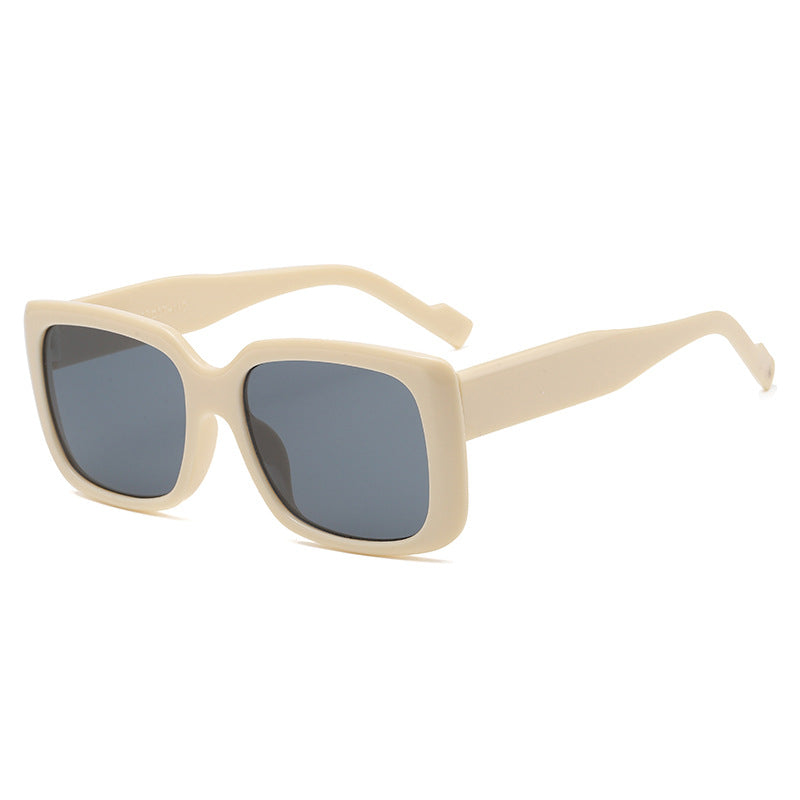 Damen modische quadratische Sonnenbrille mit transparentem Rahmen und innovativem Design Brehn