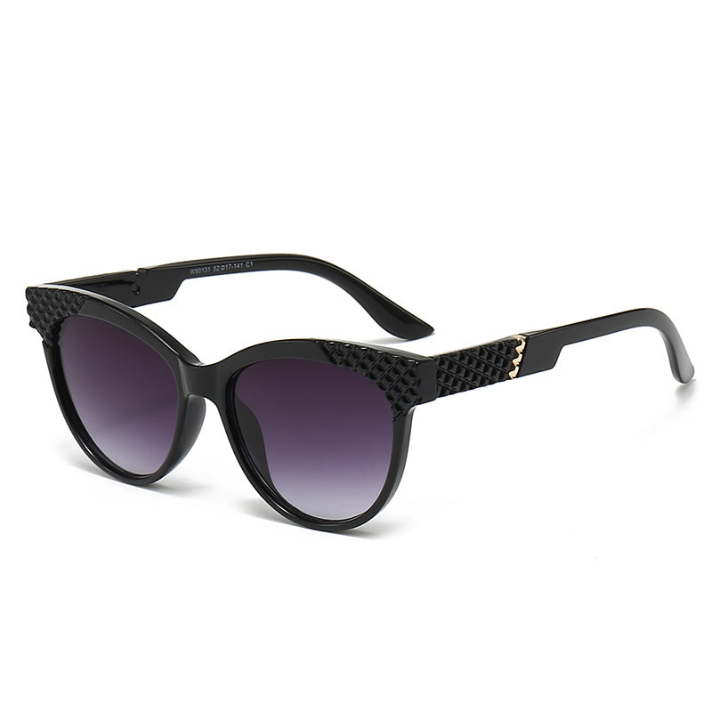 Damen Cat-Eye Sonnenbrille mit strukturierter Rahmen und UV-Schutz Brehn